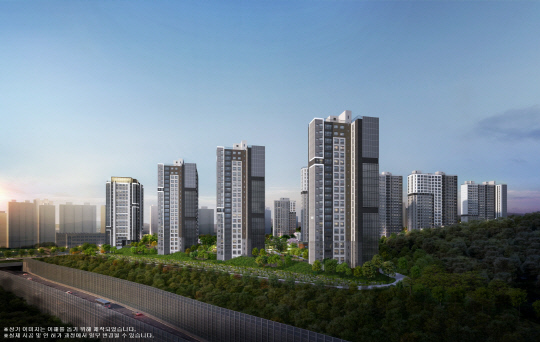 '동탄 꿈의숲 자연&데시앙' 투시도. [태영건설 제공]